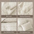 Light Beige Damask Quilt King Size Bedding Sets with 2 Pillow Shams