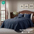 B2EVER Navy Blue Damask Quilt King Size Bedding Sets with 2 Pillow Shams