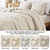 Light Beige Damask Quilt California Cal King Size Bedding Sets with 2 Pillow Shams