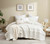 Boho Ivory Quilt Queen Size Bedding Sets with Pillow Sham