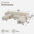 Iroomy Modular Sectional Sofa 6-Seater