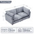 Iroomy Modular Sectional Sofa, Oversized Chenille Cloud Couch