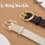 Jeans Pants, Fashion Dress Waist Belt with Gold Buckle