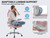 Gaming Chairs Mesh Backrest and PU Leather Seat for Home Reading Chairs to Adults(PIK)