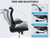Chair with Wave High Back Adjustable Lumbar Support Computer Chair