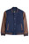 Wool Varsity Bomber Jacket for Kids W/Grainy PU Sleeves for Boys