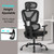 Mesh HighBack Adjustable Headrest Arm Lumbar Support