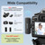 12H Battery Life, 650ft Range, 4-Channel Omnidirectional Noise Canceling Lavalier Mic for Live Streaming Vlog