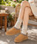 bebealy Genuine Suede Fuzzy Slippers for Women