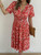 Womens Midi Floral Dress