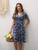 Womens Midi Floral Dress