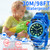 Kids Watch for Boys Girls,30M Waterproof Kids Analog Watches with 7 Colorful Lights, Soft Rubber Band