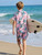 Boys 2 Piece Hawaiian Outfit Summer Button Down Shirt and Pocket Short