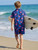 2 Piece Hawaiian Outfit Summer Button Down Shirt and Pocket Short Sets