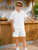 Yoimira Boys 2 Piece Summer Outfits Beach Button Down Shirt Shorts Set