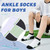 Kids Socks Boys Ankle Athletic Half Cushioned Low Cut Sport Cotton Breathable Socks