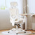 Chair with Footrest,Ultra Thick Desk Chair,Cream