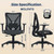Wide Seat, Swivel Executive Work Task Chair for Company and Home