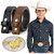 2 Kids Western Belts with Detachable Buckle for Cowboy
