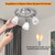 HiBay Adjustable 3-Light Ceiling Track Lighting Fixture with Glass Shade