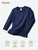 Long Sleeve Shirts Cotton Solid Crew Neck Basic Shirts
