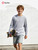 Boys Long Sleeve Shirts Cotton Solid Crew Neck