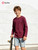 Long Sleeve Shirts Cotton Solid Crew Neck Basic Shirts