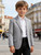 Boys' Blazer Suit Jacket Slim Fit Boys School Blazer Coat