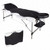 Folding Aluminum Tube SPA Bodybuilding Massage Table Black with White Edge