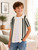 Yoimira Boys Button Down Knit Shirt Short Sleeve