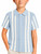 Yoimira Boys Button Down Knit Shirt Short Sleeve, Vintage