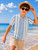 Yoimira Boys Button Down Knit Shirt Short Sleeve, Vintage