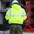 for Men, Hi Vis Construction Bomber Jackets Waterproof with Pockets