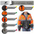 sesafety Reflective Jacket for Men, High Visibility Jackets, Safety Jackets for Men, Hi Vis Construction Bomber Jackets Waterproof with Pockets and Zipper, Black Bottom, Class 3