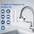 Filtration System, Reduces 99% Chlorine & Odor, with 1 Filter, White (T1)