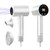 Lightweight Ionic Hair Dryer for Women and Men White