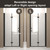 Matte Black,Barrier-Free Design for Glass Shower Doors in Walk-in