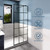 Tempered Glass,Shower Glass Panel,Matte Black