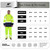 HighVisibility Rain Gear,Removable Hood