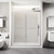 Brushed Nickel Shower partition, 48 * 72 inch Double-Sided Tempered