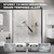 Brushed Nickel Frame 6mm Tempered Glass,Black