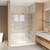 AMAPO 54 * 76 Brushed Gold Frameless Shower Door - 8mm