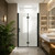 AMAPO Frameless Pivot Shower Door 30x72 Inch,1/4" Tempered Glass
