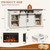 Jocoevol 58" Farmhouse Electric Fireplace TV Stand for TVs up to 65"