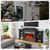 Naice 80" Electric Fireplace with Mantel Fireplace TV Stand for Living Room
