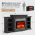 Naice 80" Electric Fireplace with Mantel Fireplace TV Stand for Living Room