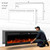 CharaVector 80 inch 750W/1500W Electric Fireplace Inserts with Remote Control in Wall Mounted