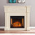 SEI Furniture Southern Enterprises Calvert Carved Electric Fireplace, Espresso Finish