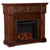 SEI Furniture Southern Enterprises Calvert Carved Electric Fireplace, Espresso Finish
