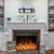 40" Electric Fireplace Inserts, Recessed Fireplace Heater with Remote Control, Adjustable Flame Colors